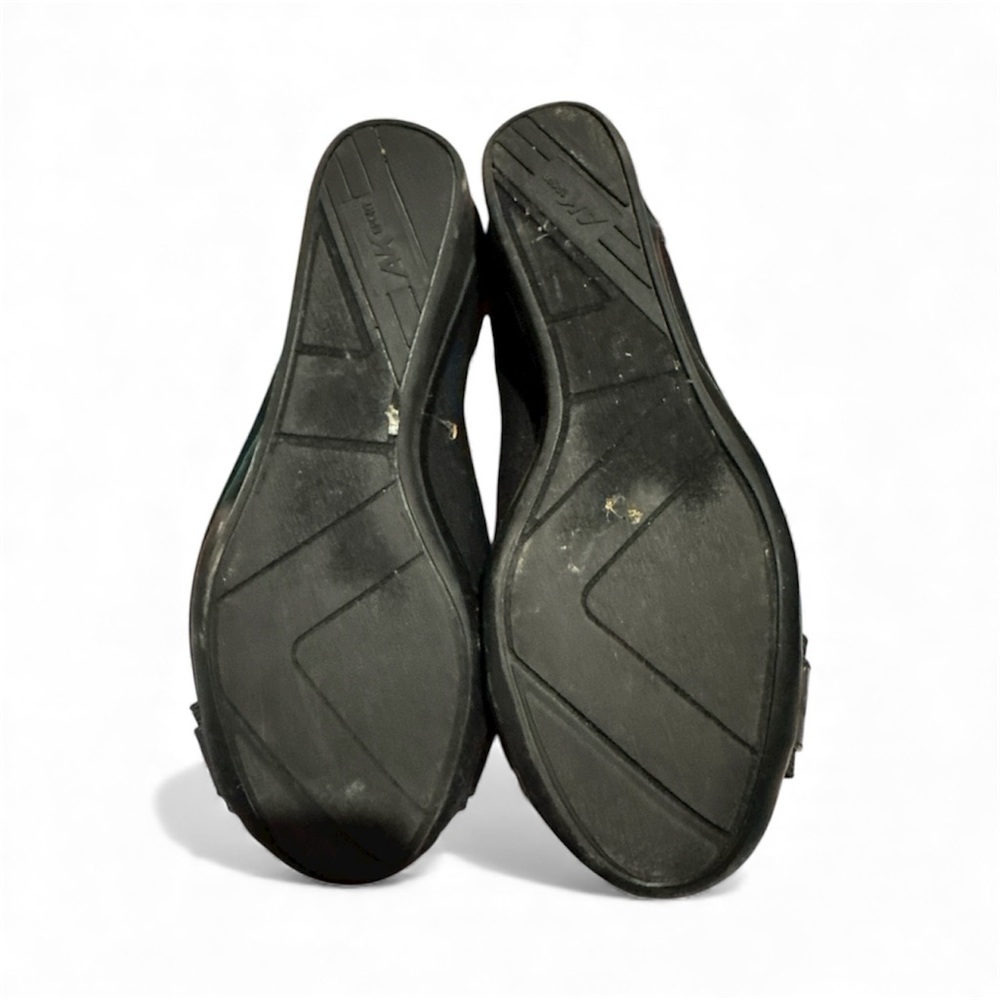 Anne Klein Black Loafers with Glossy Accents - Picture 3 of 3